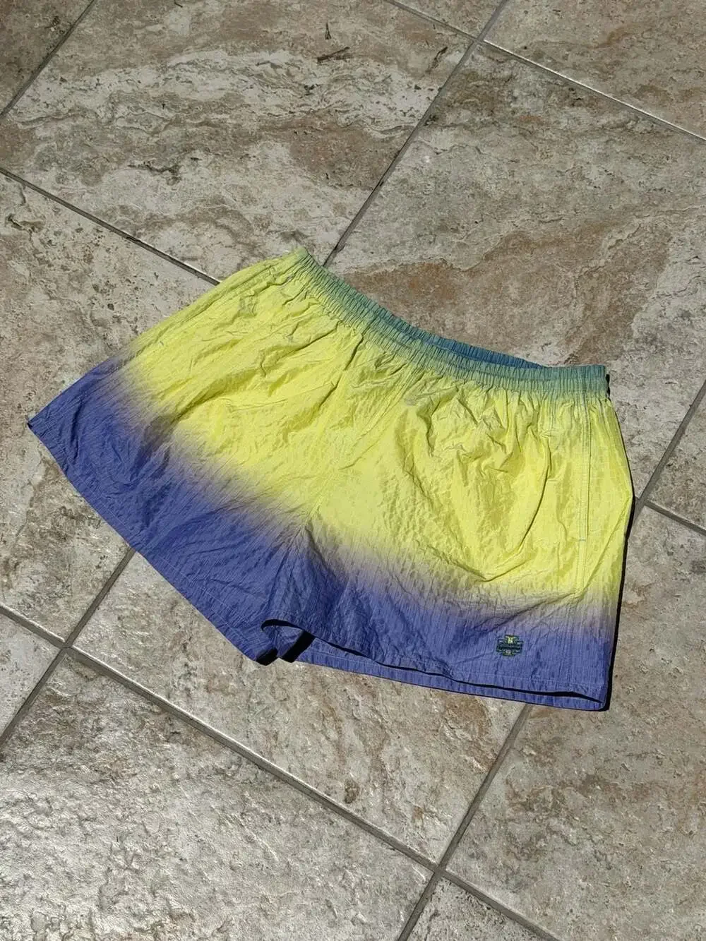 Tory Burch Ripstop Gradient Drawstring Shorts, Size XL